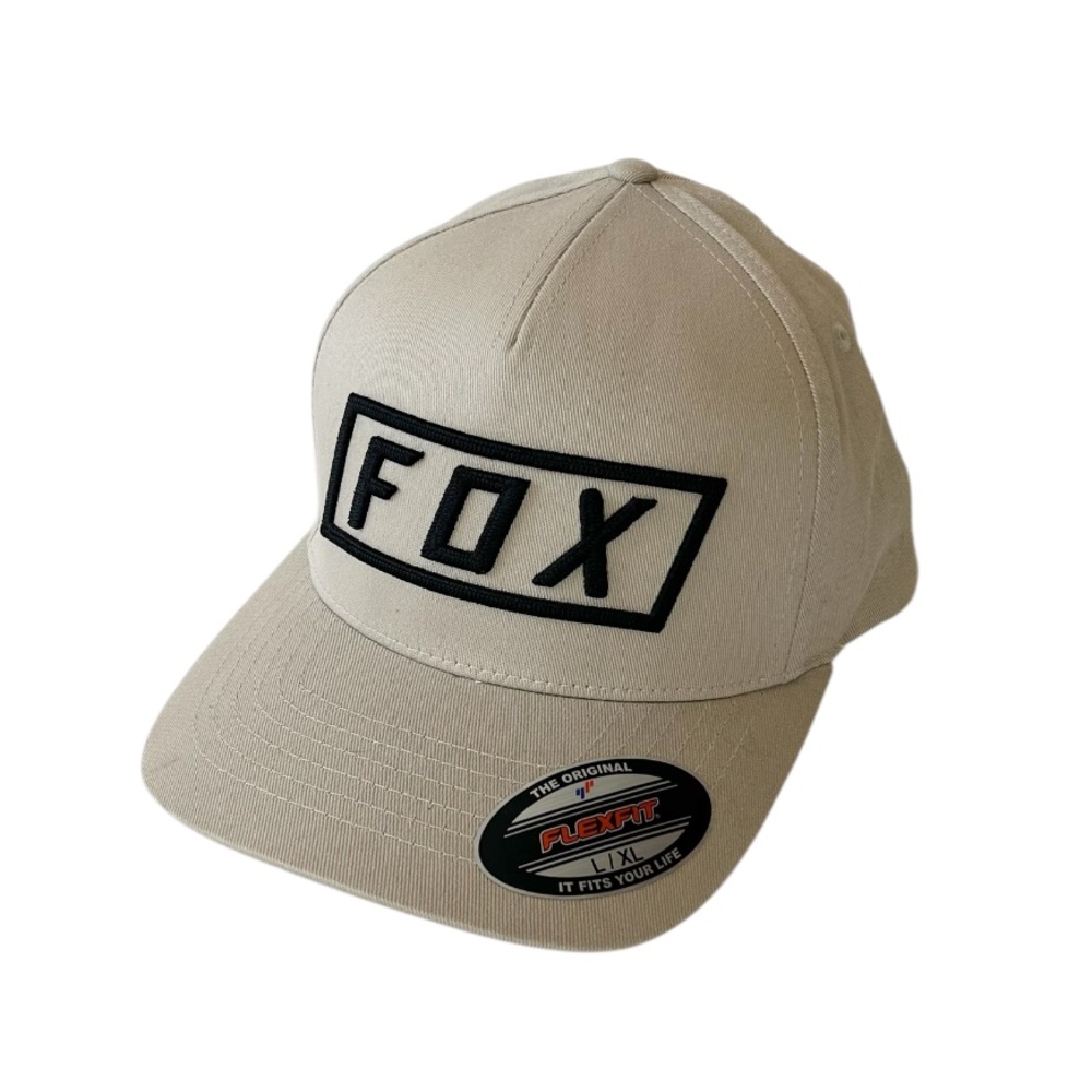 Fox Flexfit Beige Cap in Boxer Sand and Black